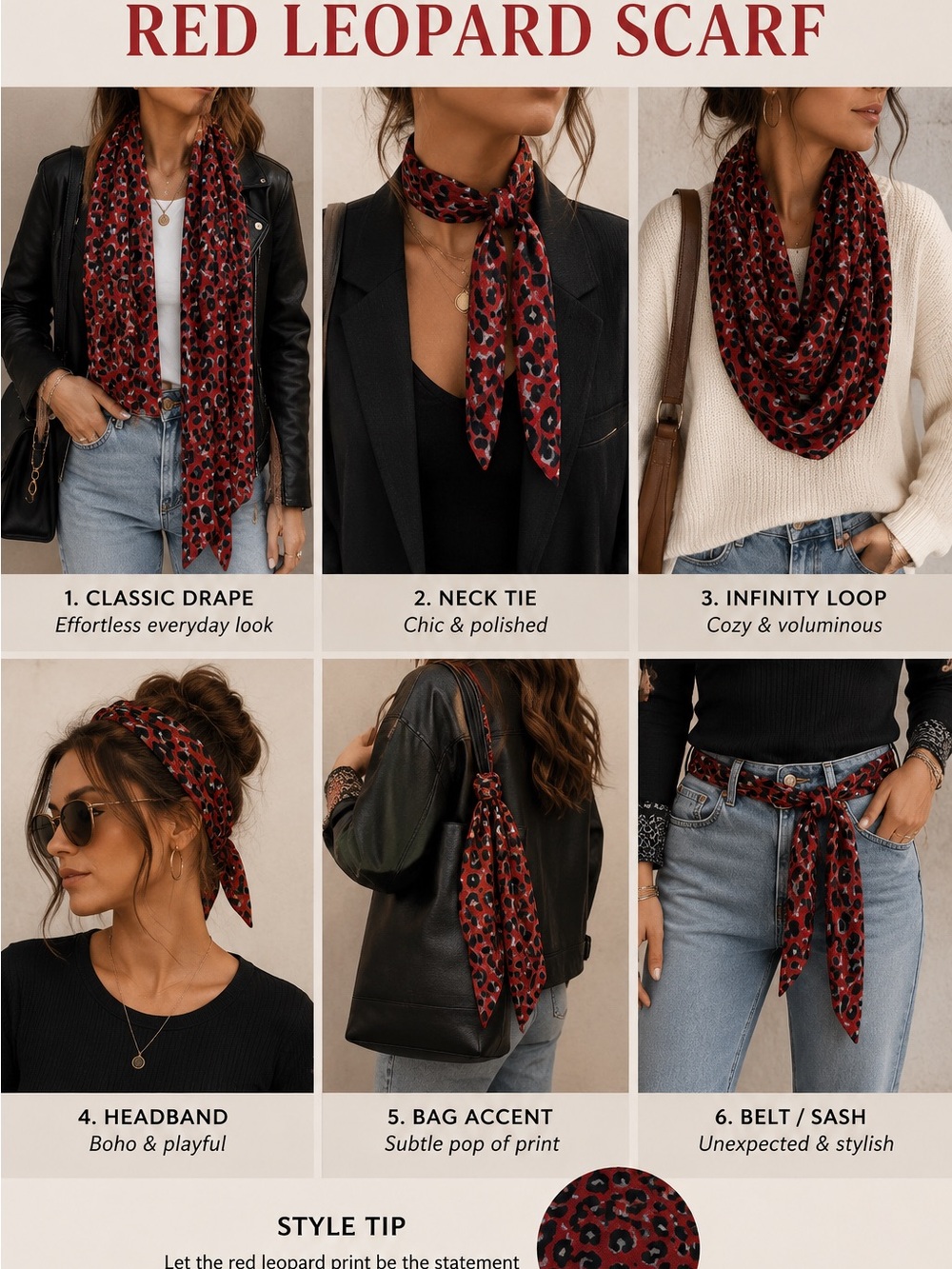 Nordstrom Wrap Scarf Lightweight Leopard Print Red and Black Shawl One Size - Picture 6 of 9
